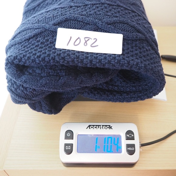 J. Crew Fisherman Cable Knit Pullover Sweater Navy Crewneck Men's Size Large* - Picture 12 of 12